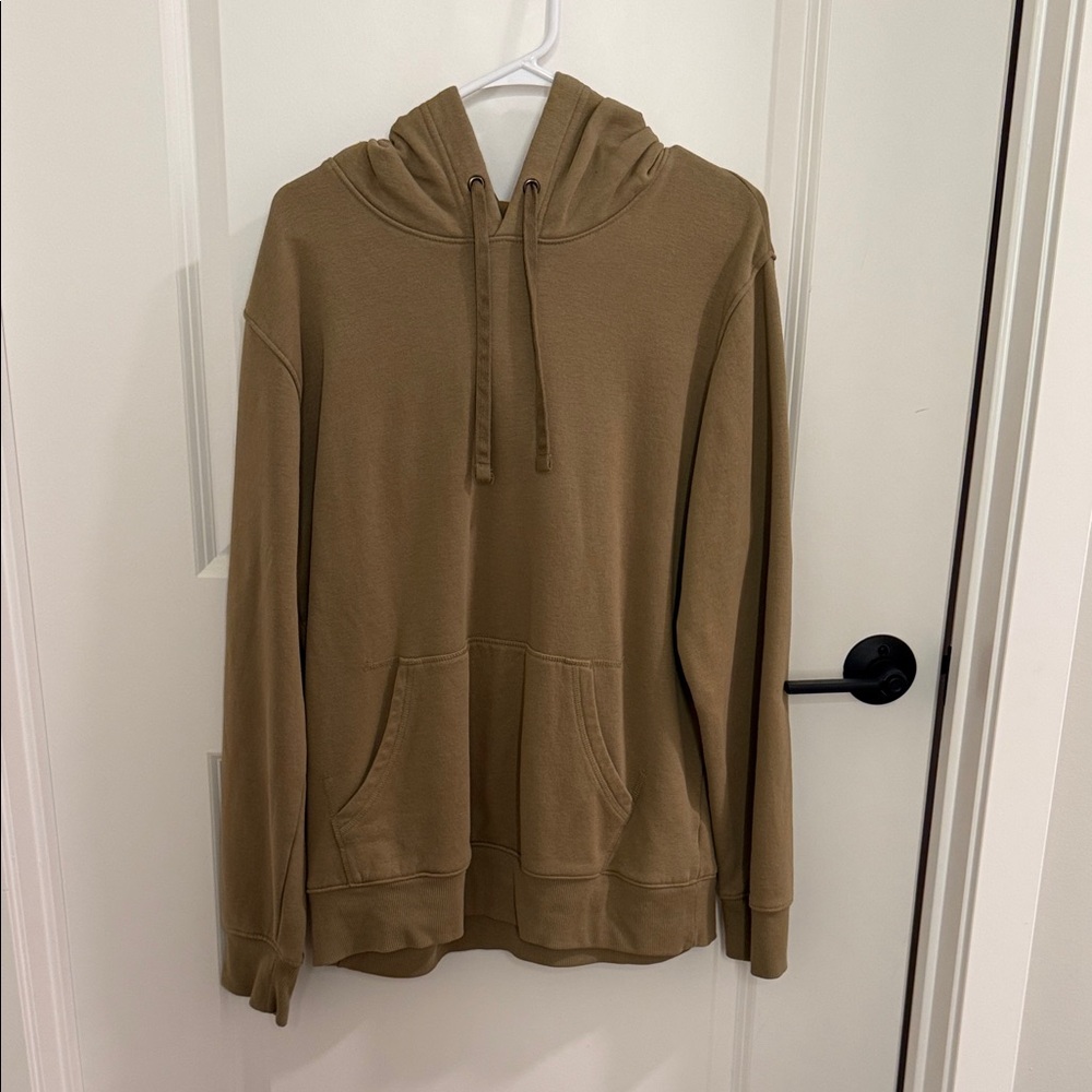 Men's Casual Tan Hoodie Sweater